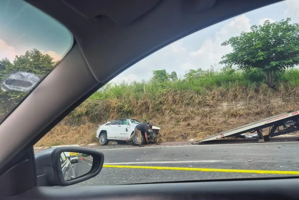 Se registra trágico accidente en autopista de Veracruz; hay un muerto