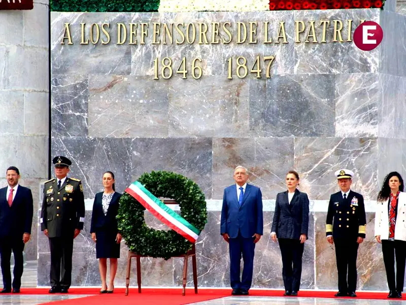 López Obrador y Sheinbaum conmemoran a los Niños Héroes