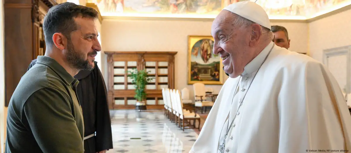 Zelenski fue recibido por el papa Francisco en el Vaticano