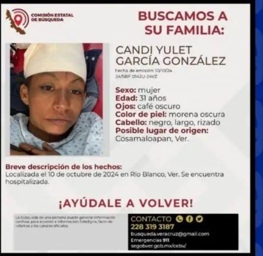 Buscan a familia de Candi Yulet; mujer aventada en Cumbres de Maltrata