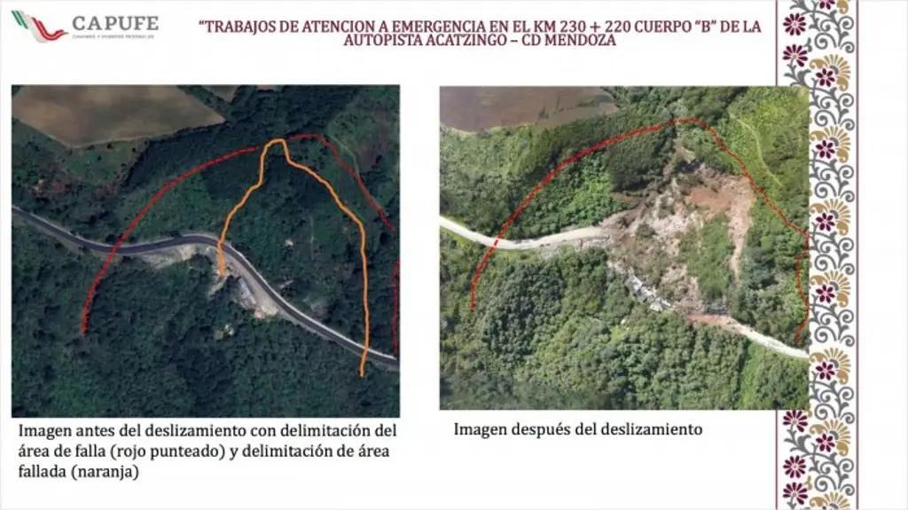 Habilitarán carril provisional ante deslave en la autopista Orizaba-Puebla