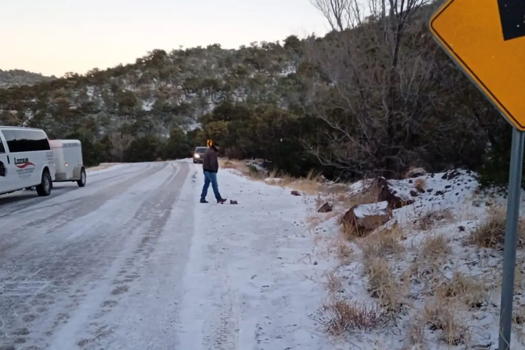 Registran nevada por primera tormenta invernal en Sonora y Chihuahua