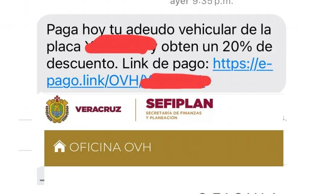 ¡No caigas! Alertan por página falsa de Hacienda Veracruz; piden pagar derecho vehicular por transferencia