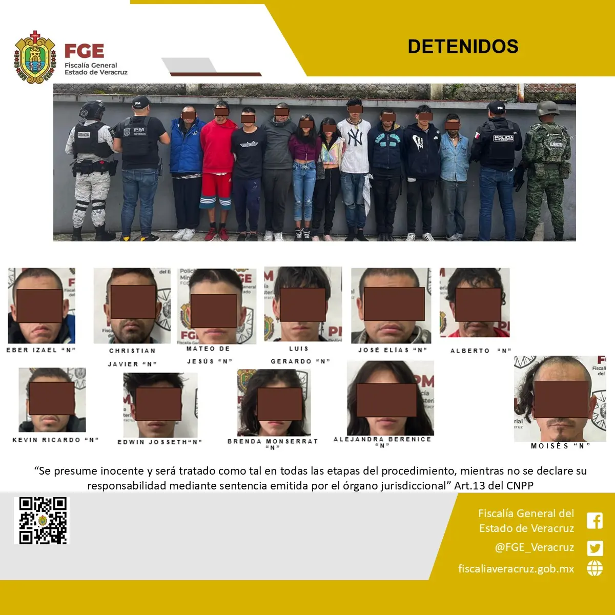 Caen 10 personas en operativo antidrogas en Xalapa; dos son mujeres