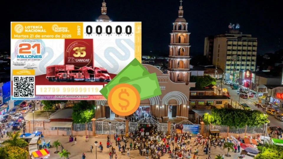 Cae premio de 300,000 pesos de la Lotería Nacional en Acayucan, al sur de Veracruz