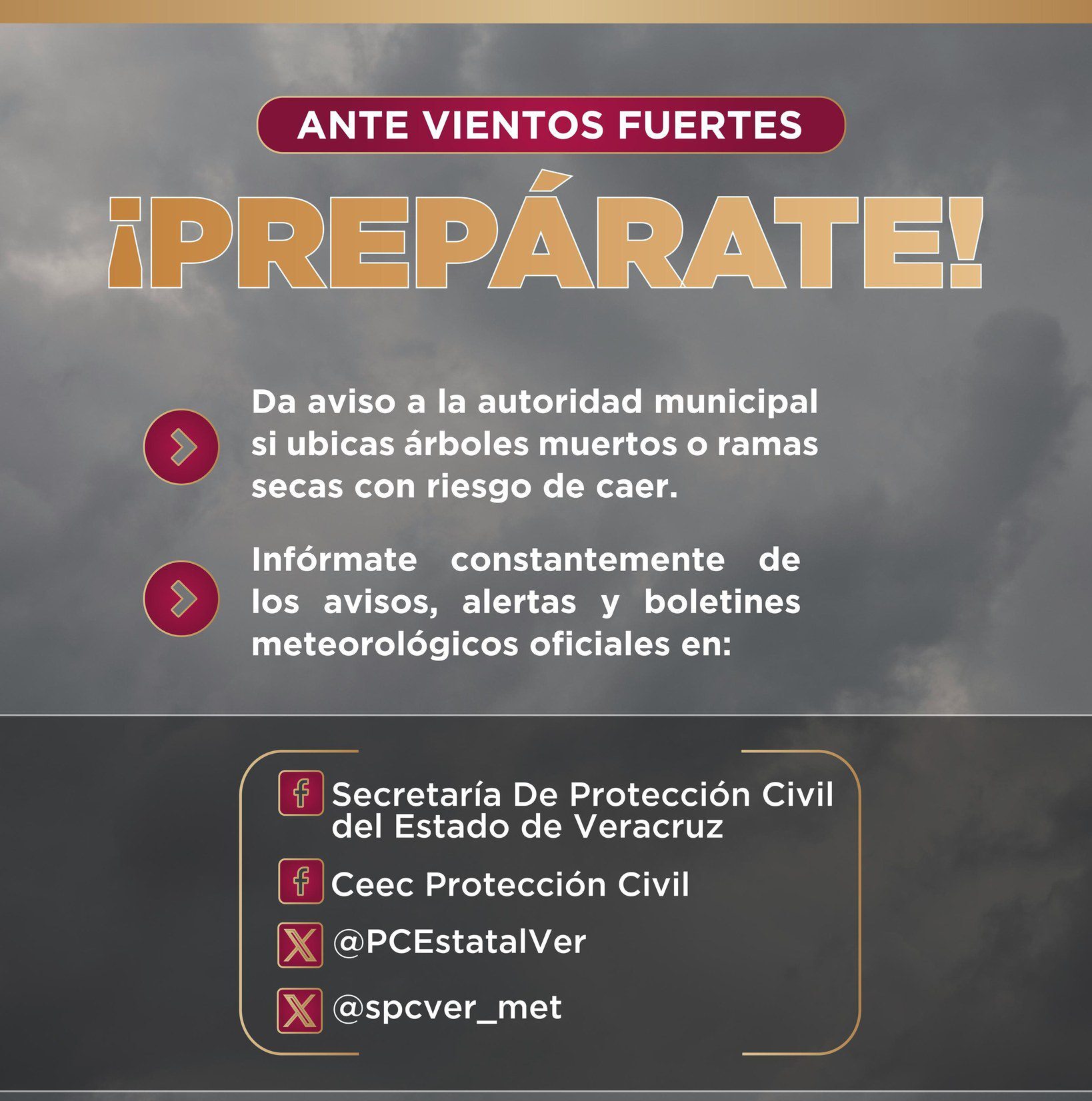 PC emite Alerta Gris y recomendaciones por Norte