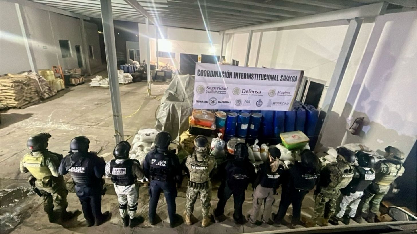 Ejército Mexicano asegura más de 5 toneladas de metanfetamina en Sinaloa