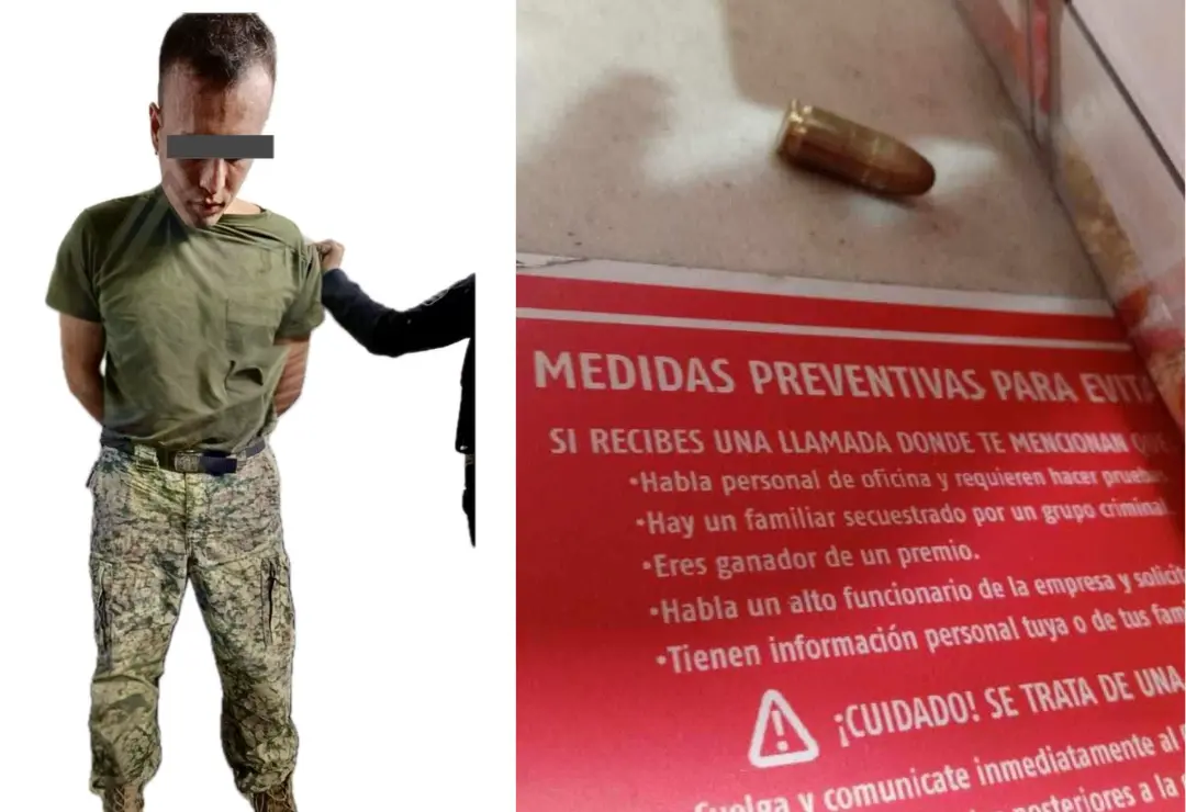 Nadie encima de la ley: investigan a militar que asaltó Oxxo’s en Mina