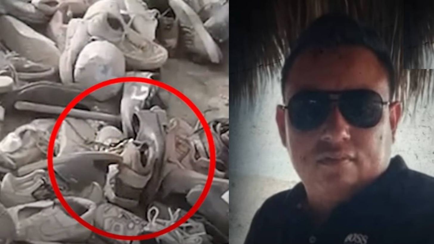 Mujer identifica las botas y el pantalón de su esposo en los crematorios clandestinos en Teuchitlán, Jalisco