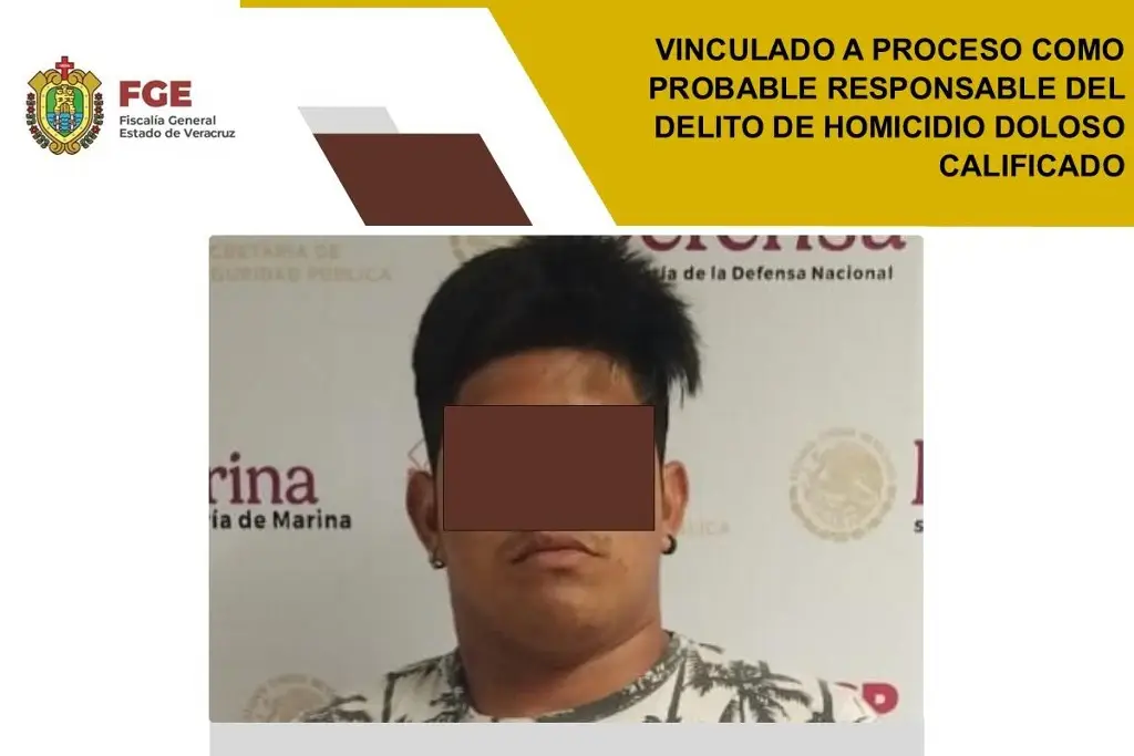Lo vinculan a proceso por presunto homicidio doloso calificado al sur de Veracruz