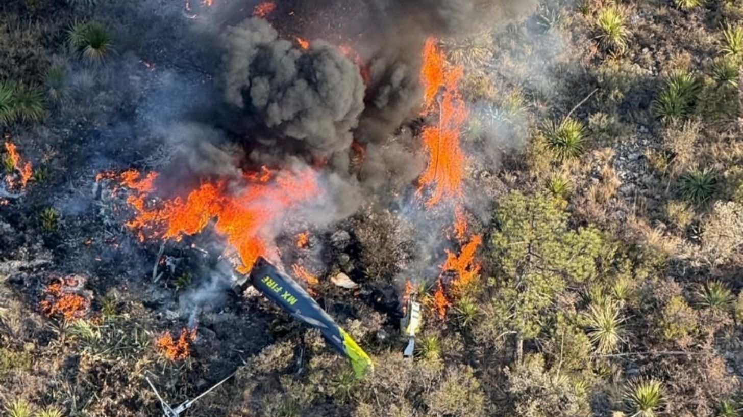 Se desploma helicóptero con 8 brigadistas a bordo en Coahuila
