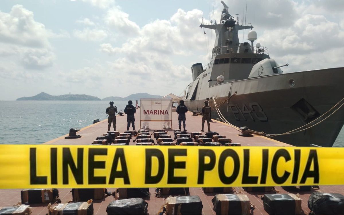 Marina asegura 1.3 toneladas de cocaína en costas de Guerrero