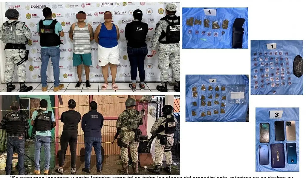 Caen dos con drogas en cateo en Los Volcanes, en Veracruz