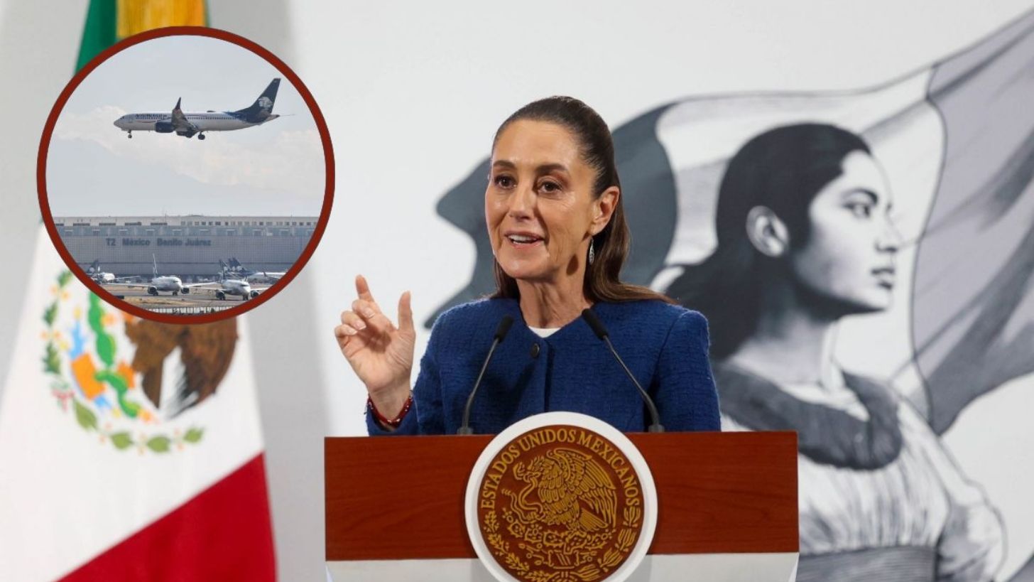 Sin notificación formal, señalamiento al sistema aeroportuario mexicano, dice Sheinbaum; no hay razón para sanción