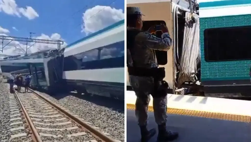 Se descarrila Tren Maya en estación Izamal, en Yucatán
