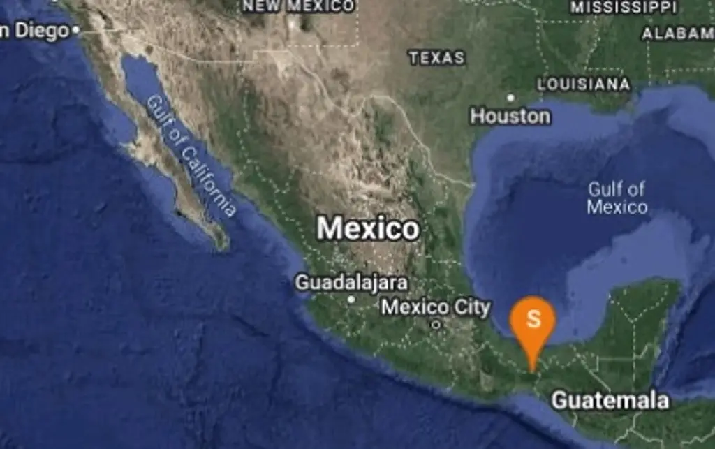 Reportan sismo al sur de Veracruz este jueves