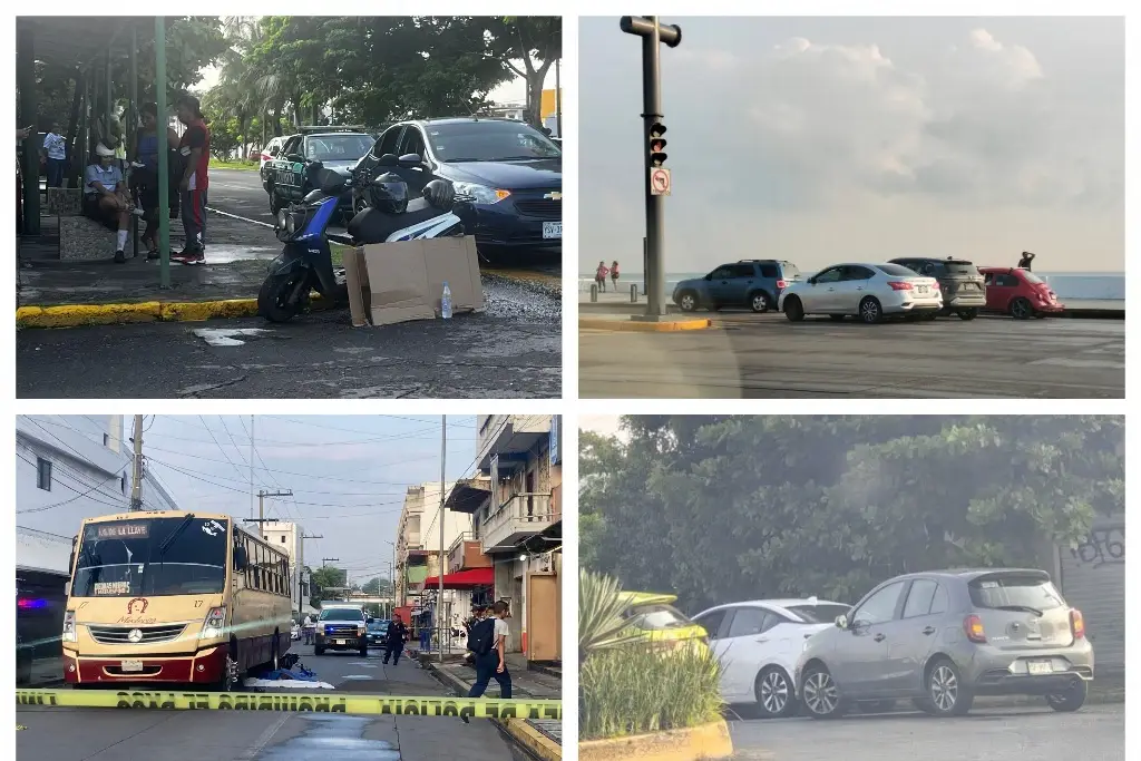 Suman 7 accidentes esta mañana de lunes en Veracruz; entre ellos una carambola