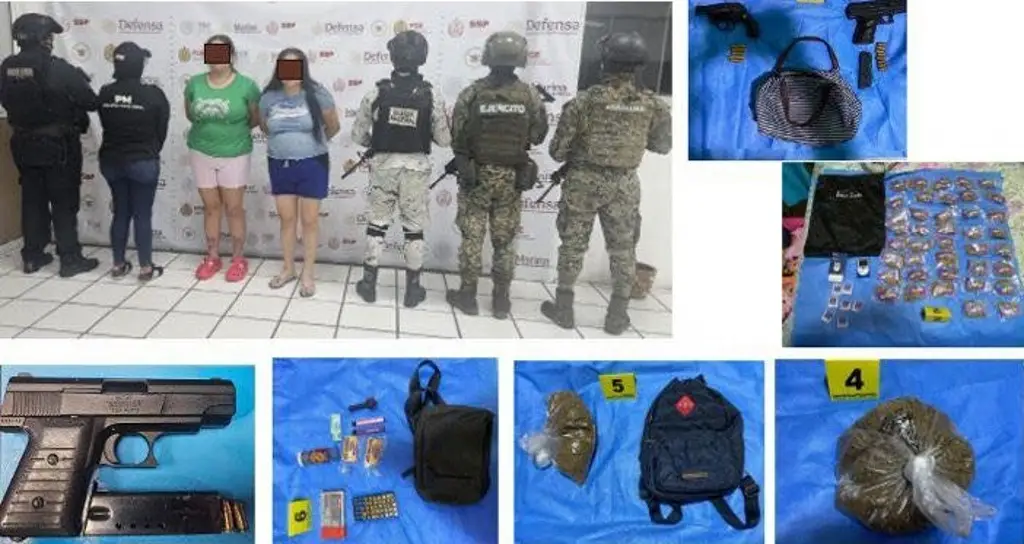 Caen dos mujeres tras cateo con Fuerzas Federales en Medellín de Bravo; esto aseguraron