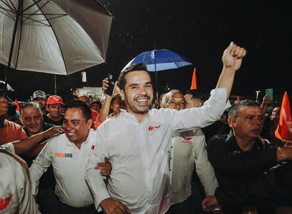 Gran fraude electoral, acusa Máynez en Papantla y Poza Rica