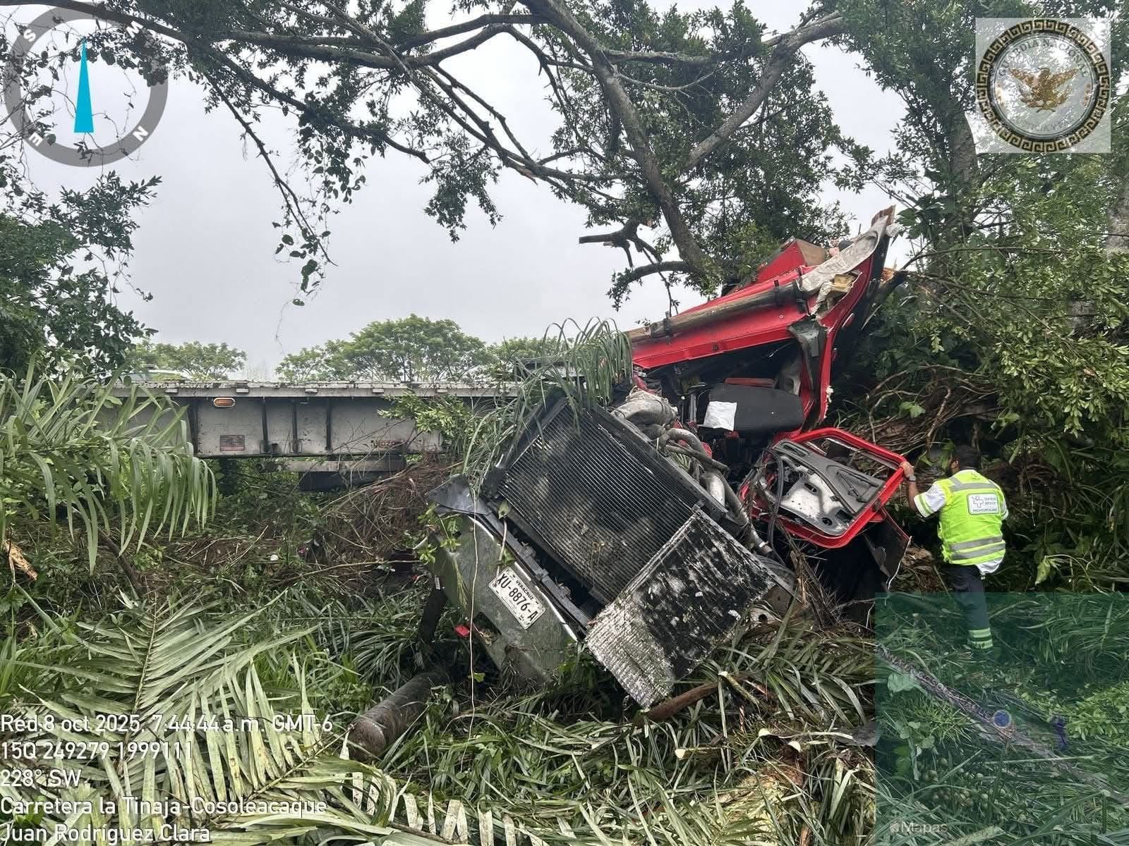Trágico accidente en la autopista La Tinaja–Cosoleacaque