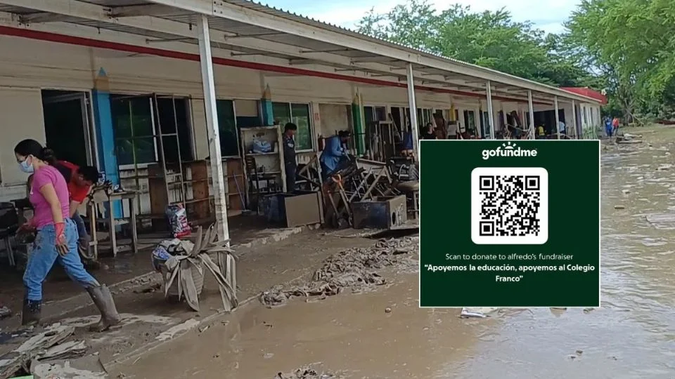 Colegio Franco de Poza Rica lanza campaña para su rehabilitación tras inundación