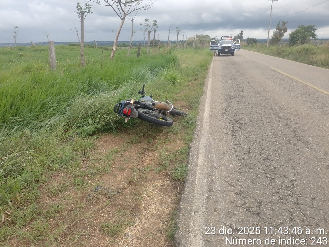 JOVEN DE SOTEAPAN RESULTA LESIONADO EN ACCIDENTE DE MOTOCICLETA