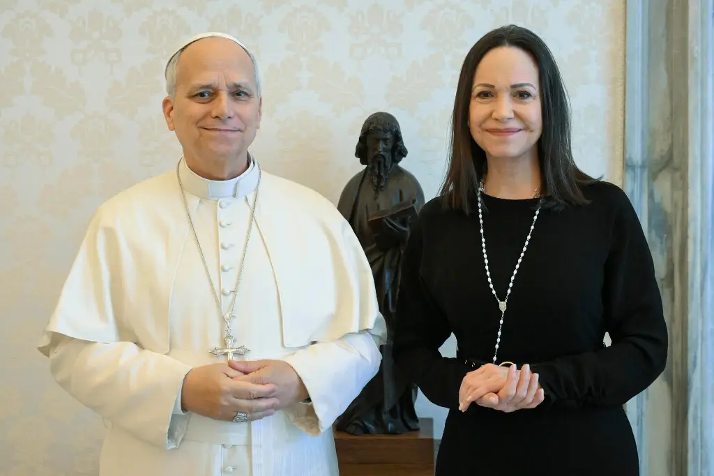 El papa León XIV recibe a María Corina Machado