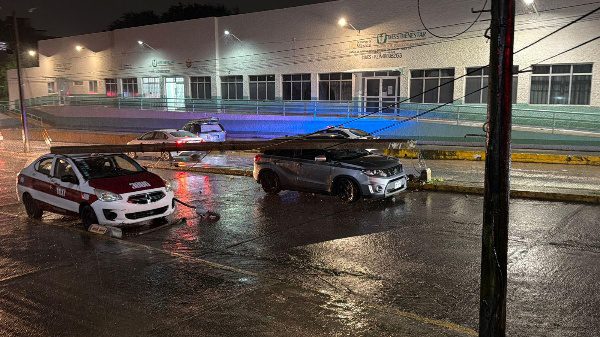 Persona en estado de ebriedad provoca daños en Coatzacoalcos