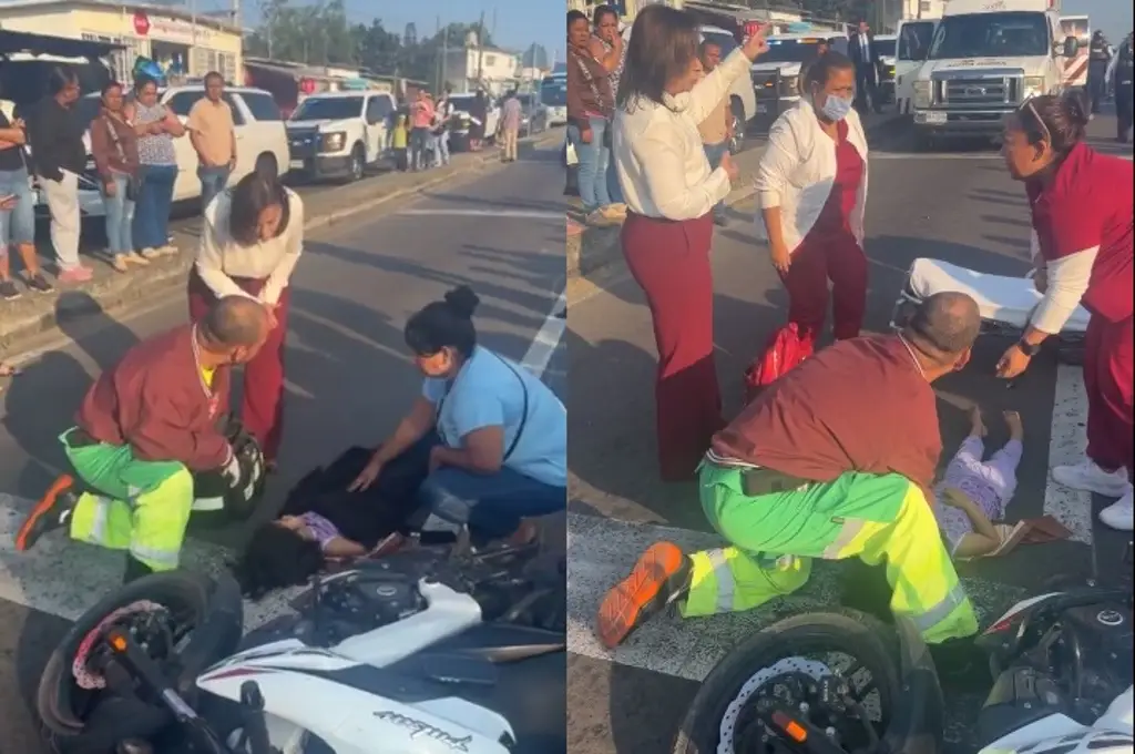 Atropellan a madre e hija en la Boca del Río – Paso del Toro, pasa gobernadora y le piden ayuda
