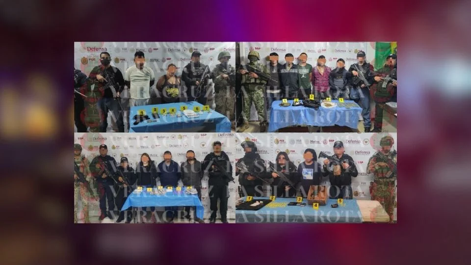 Estas son las 21 personas detenidas en cateos simultáneos de Xalapa y 7 municipios más