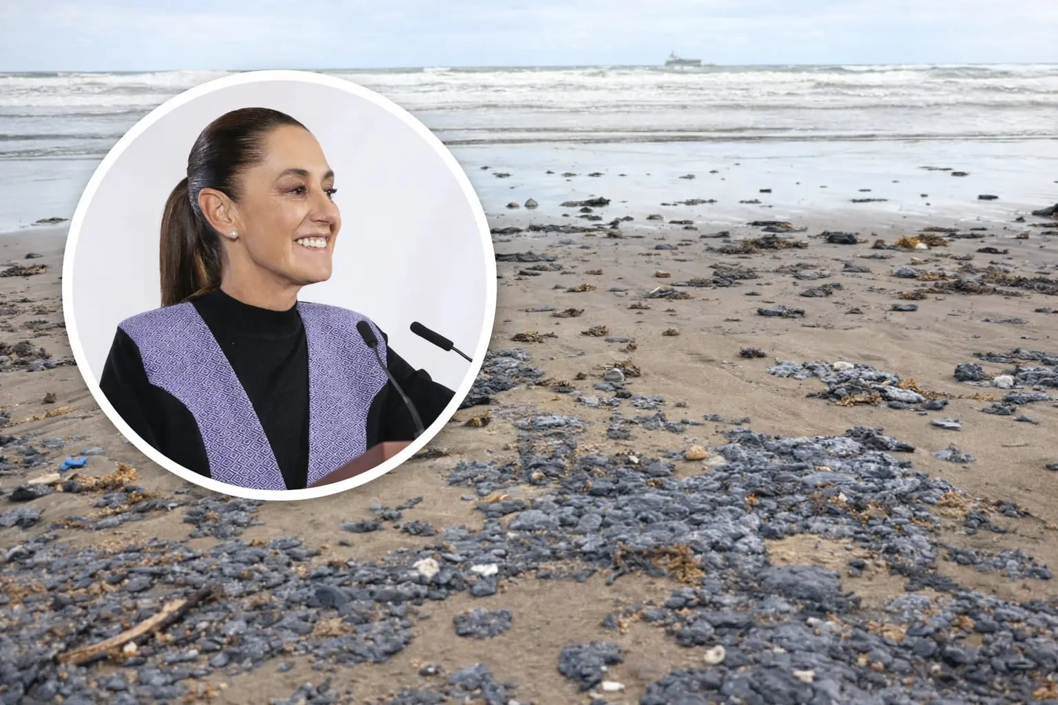 Sheinbaum descarta catástrofe por derrame de hidrocarburo en Golfo de México