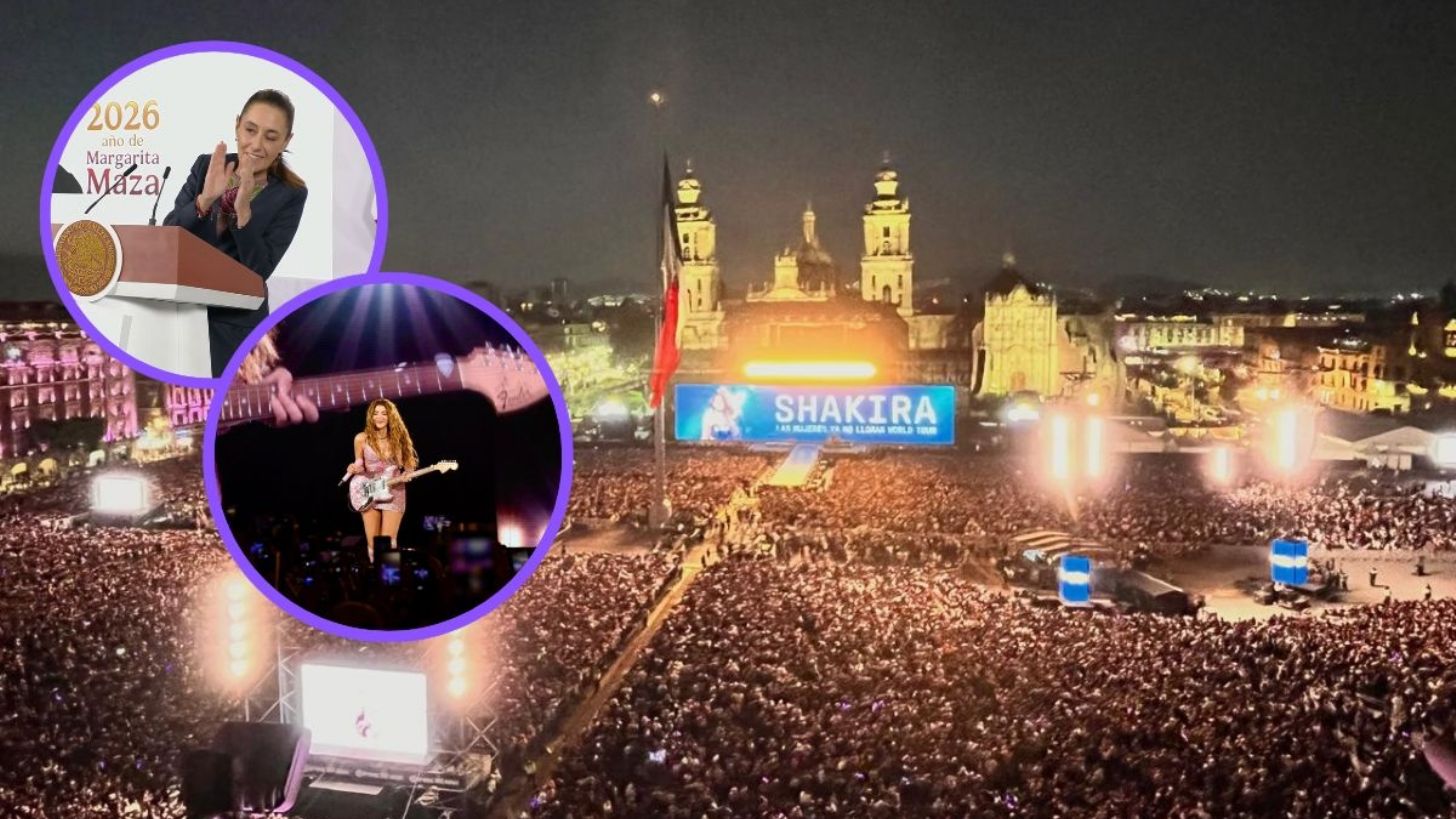 Sheinbaum dice que vio concierto de Shakira por una ventanita de Palacio: “Es muy querida por las familias mexicanas”