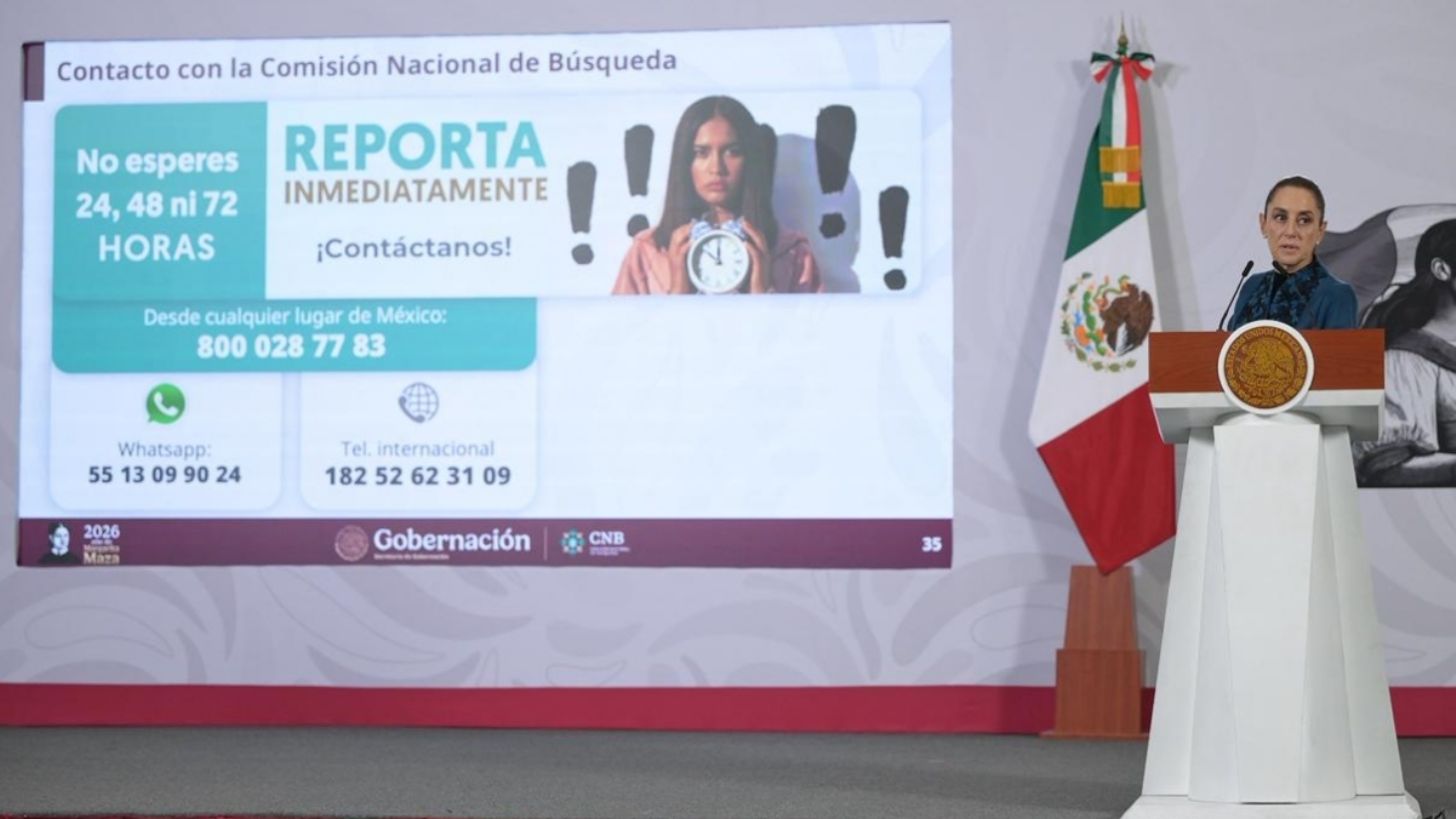 Claudia Sheinbaum: vamos a estar cerca de las víctimas y de la justicia en la búsqueda de personas desaparecidas