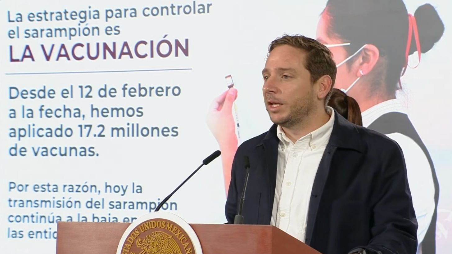 Contagio de sarampión va a la baja; se han aplicado 17.2 millones de vacunas desde el 12 de febrero: Eduardo Clark