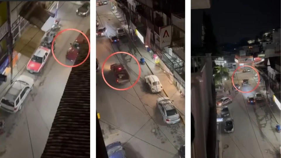 Balacera y persecución policiaca en Chicontepec, Veracruz