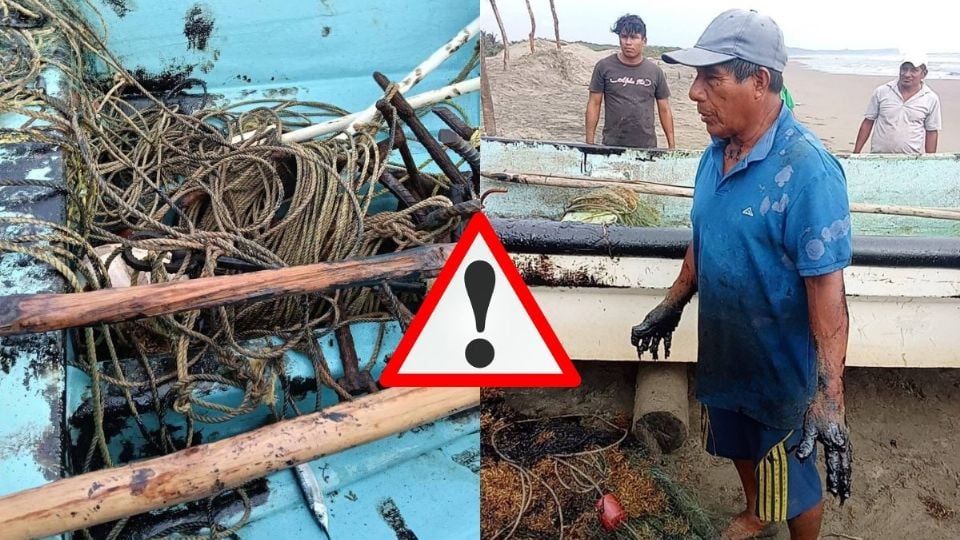 Cierran playas de Pajapan, Veracruz, por derrame de hidrocarburo; piden no consumir mariscos