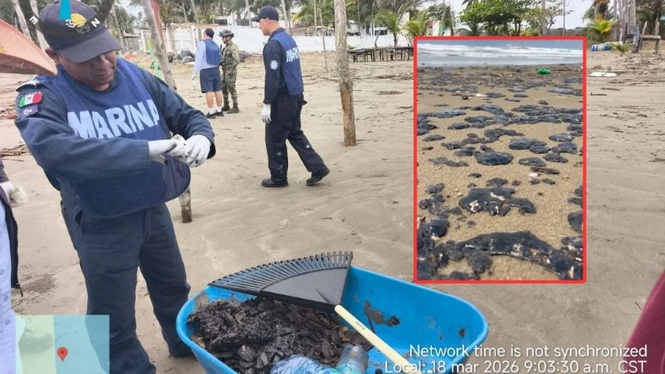 Acumulan más de 94 toneladas de hidrocarburo entre playas de Veracruz y Tabasco: Pemex