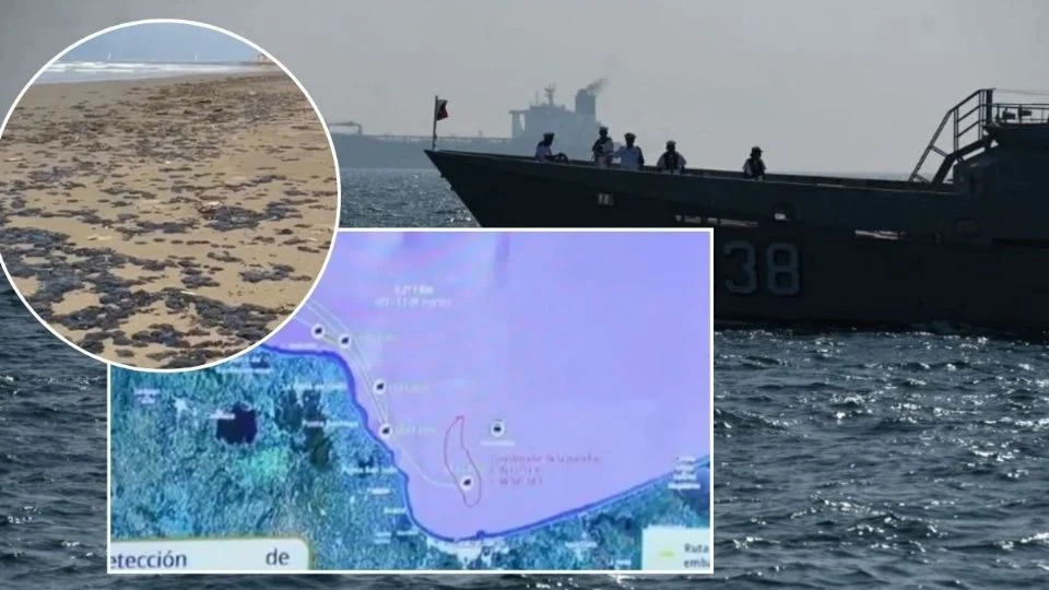 Derrame de petróleo en Veracruz: hay estas 3 posibles fuentes y 18 barcos sospechosos, revela Semar