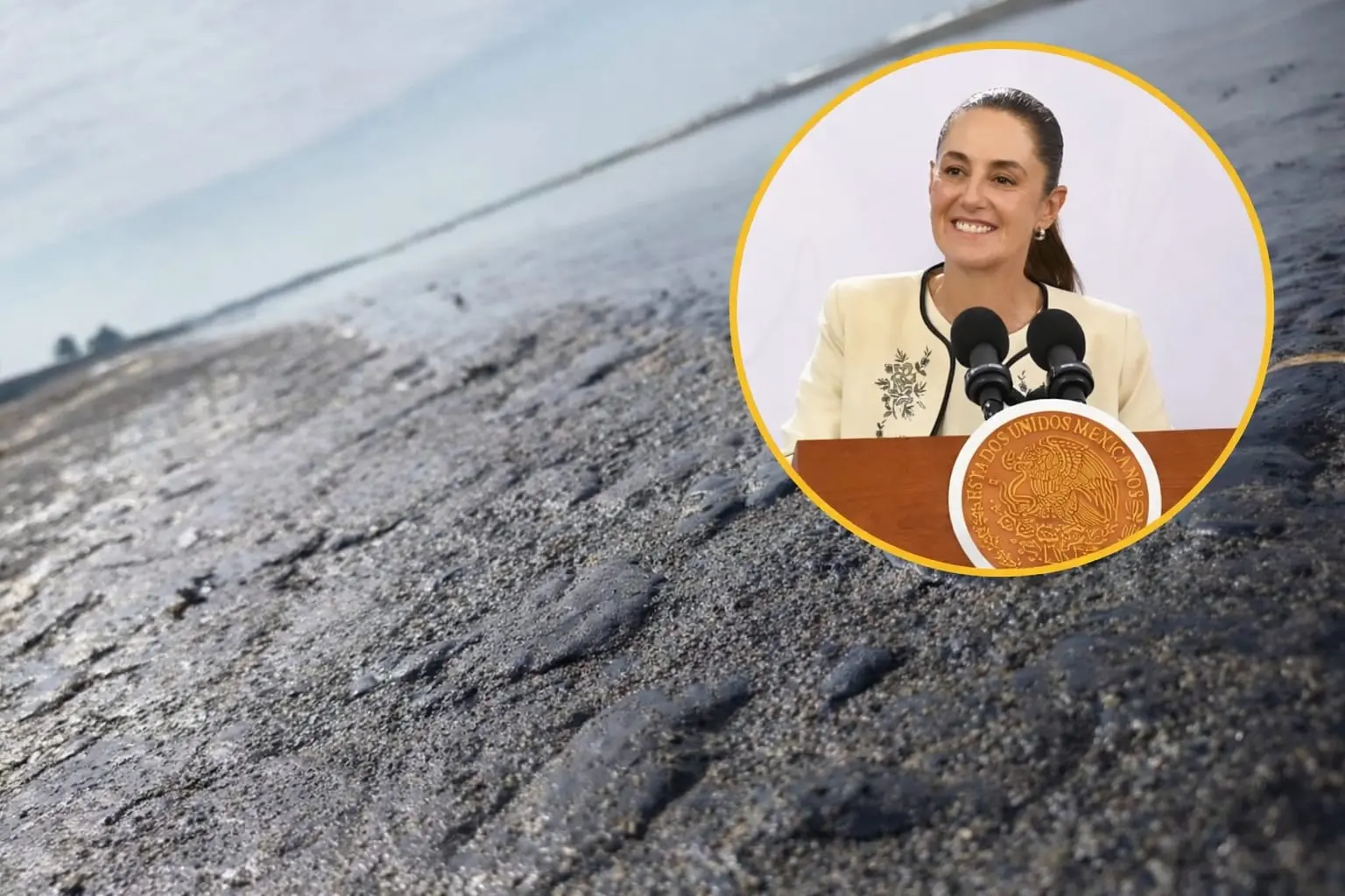 Sheinbaum exige a Pemex transparencia por derrame en Veracruz