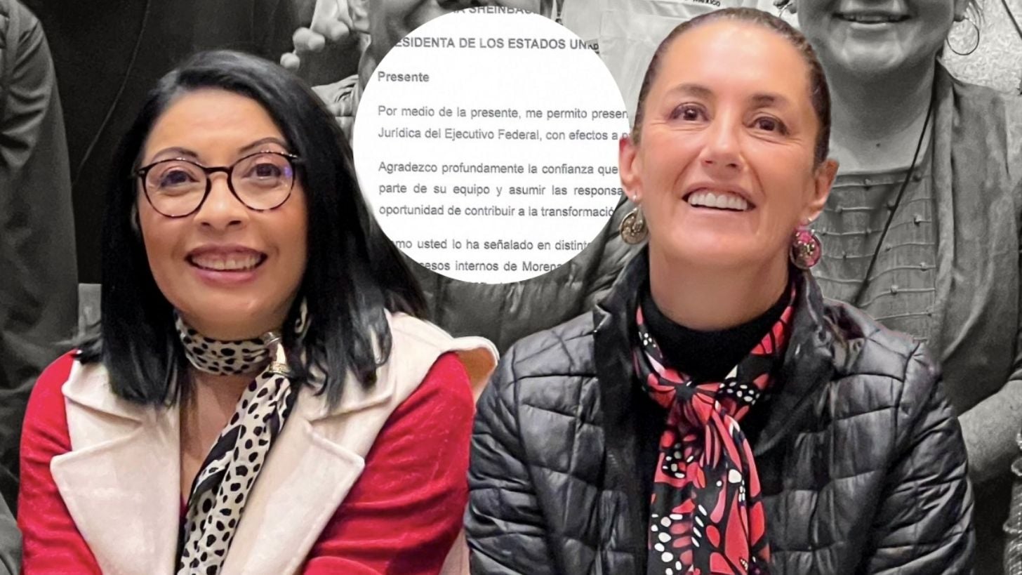 Esthela Damián presenta formalmente su renuncia a Sheinbaum como Consejera Jurídica del Ejecutivo Federal