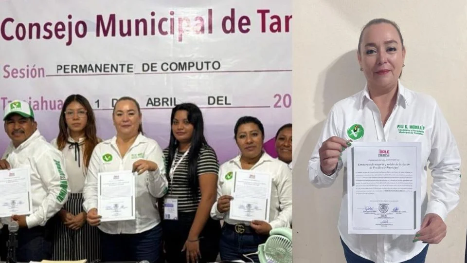 María del Pilar Guzmán, de Morena-Verde, recibe constancia como alcaldesa electa de Tamiahua