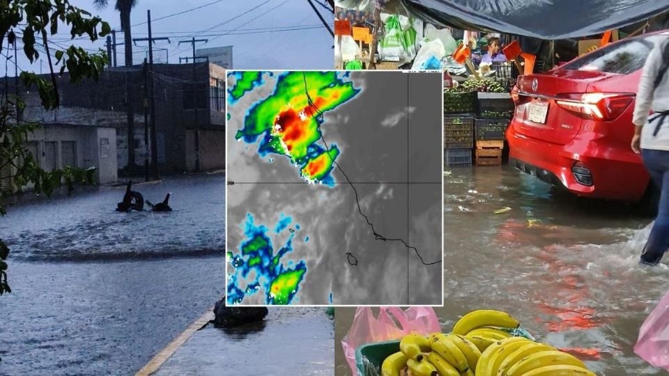 Poza Rica amanece con calles inundadas por fuertes lluvias hoy 13 de abril
