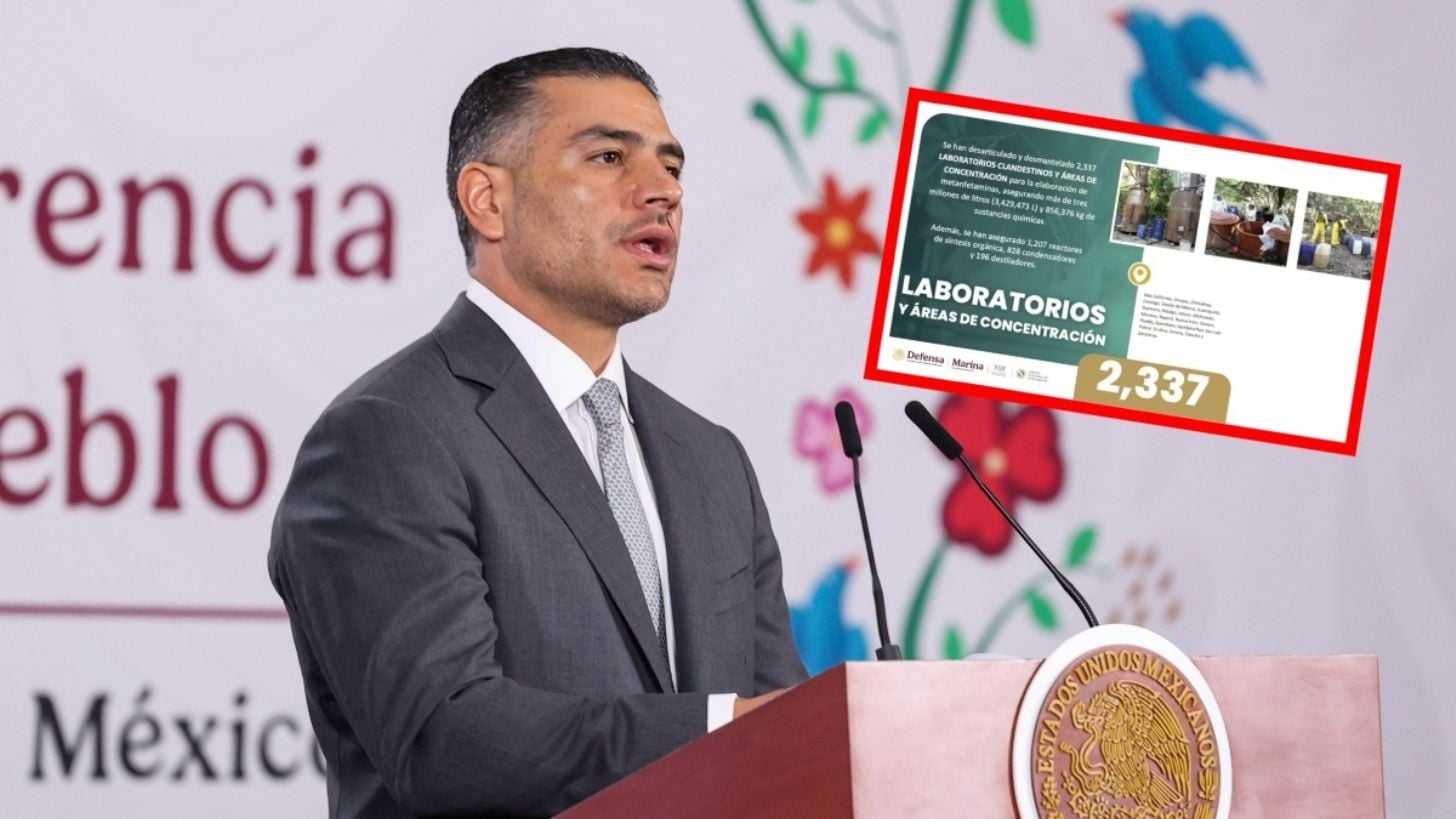 2 mil 337 laboratorios de droga han sido desmantelados, destaca Omar García Harfuch