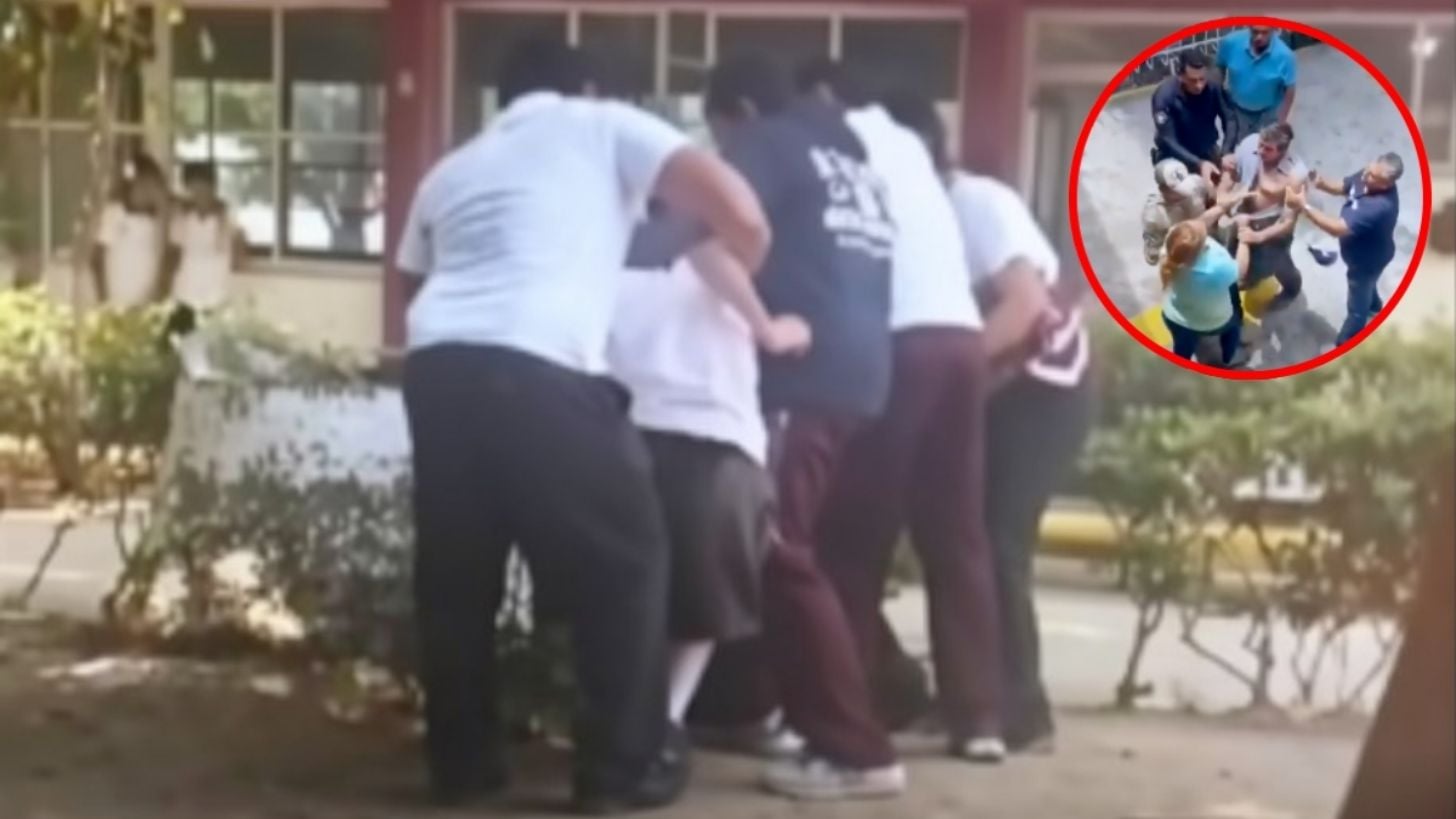 Riña entre alumnas de Veracruz termina en brutal pelea campal entre padres de familia