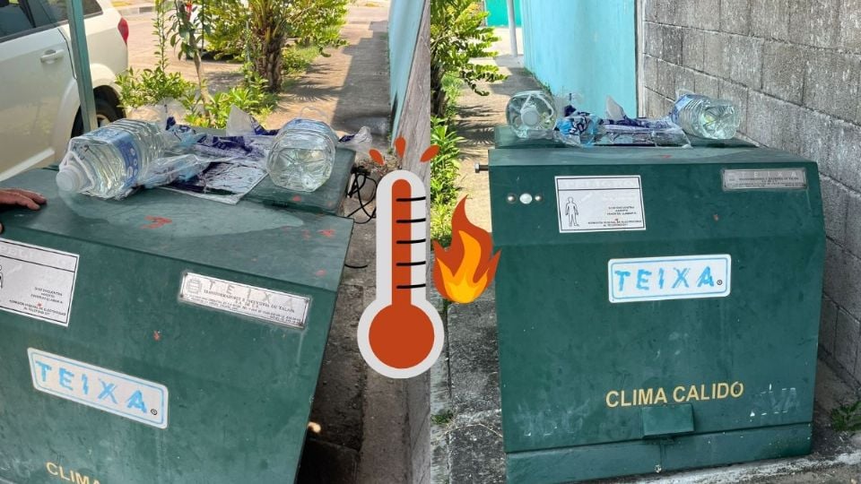 En Nanchital, pobladores “enfrían” transformadores con bolsas de hielo para evitar apagones