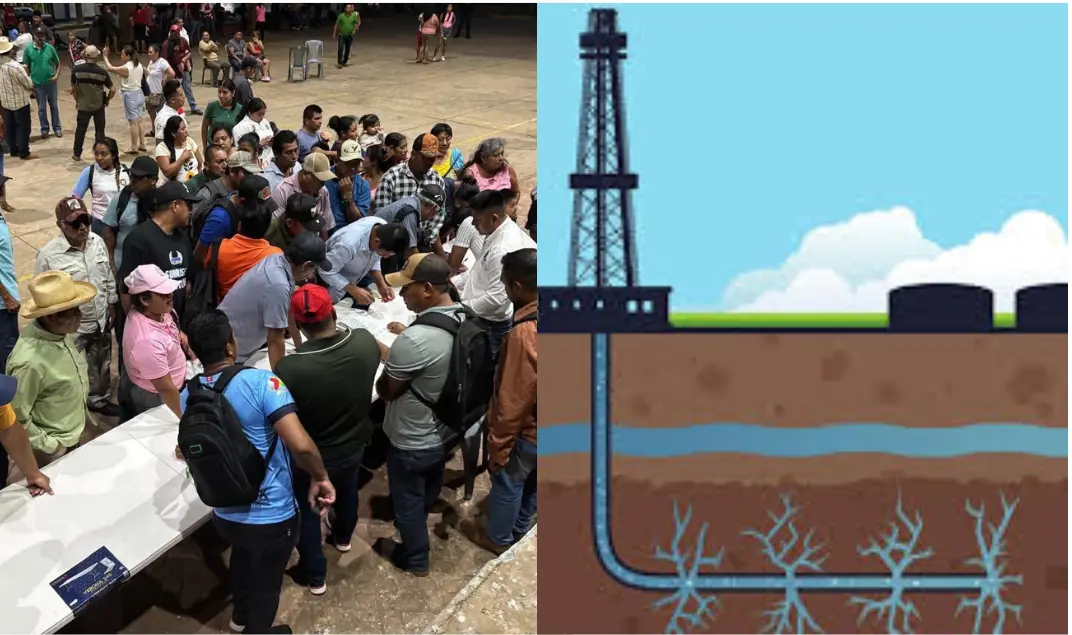 No al fracking: habitantes de Tatahucipan rechazan proyecto de Pemex