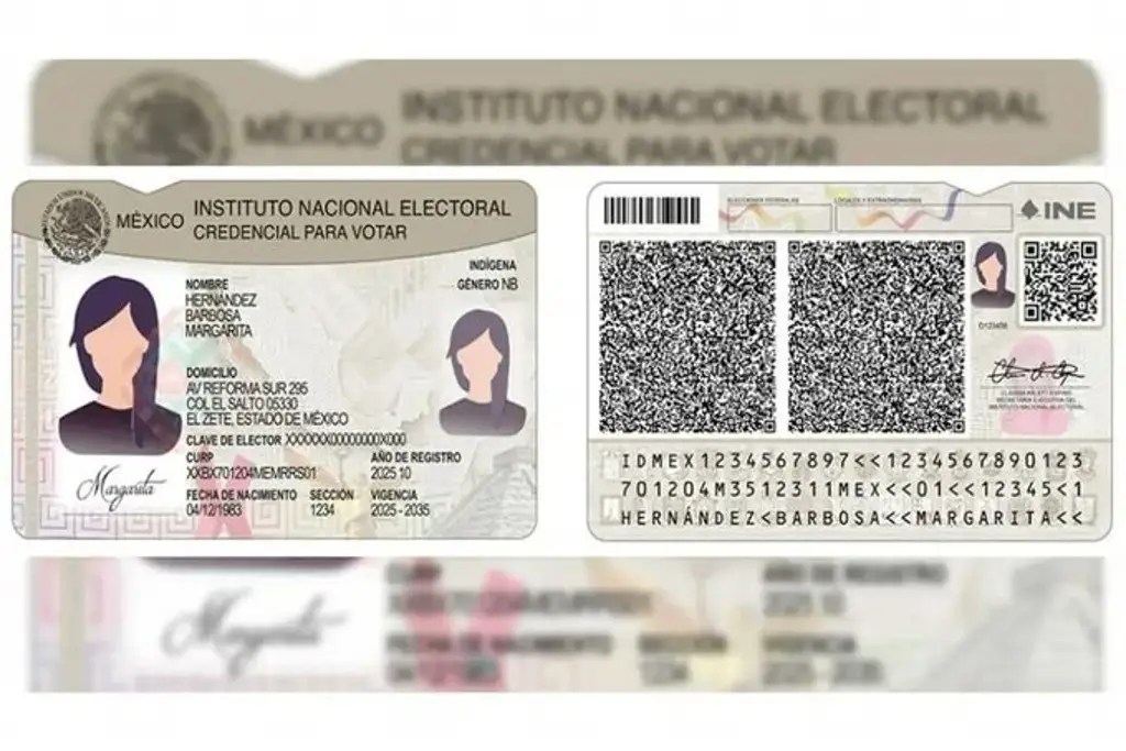 Así será la nueva credencial para votar del INE