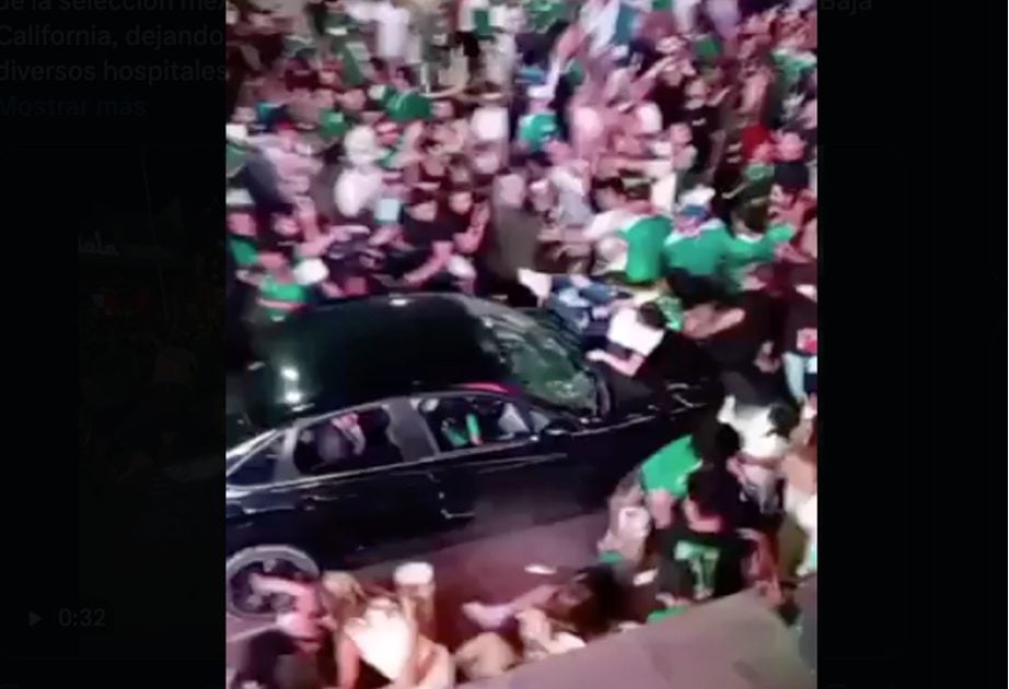 Atropellamiento múltiple en festejos por triunfo de México en el Mundial deja 17 heridos