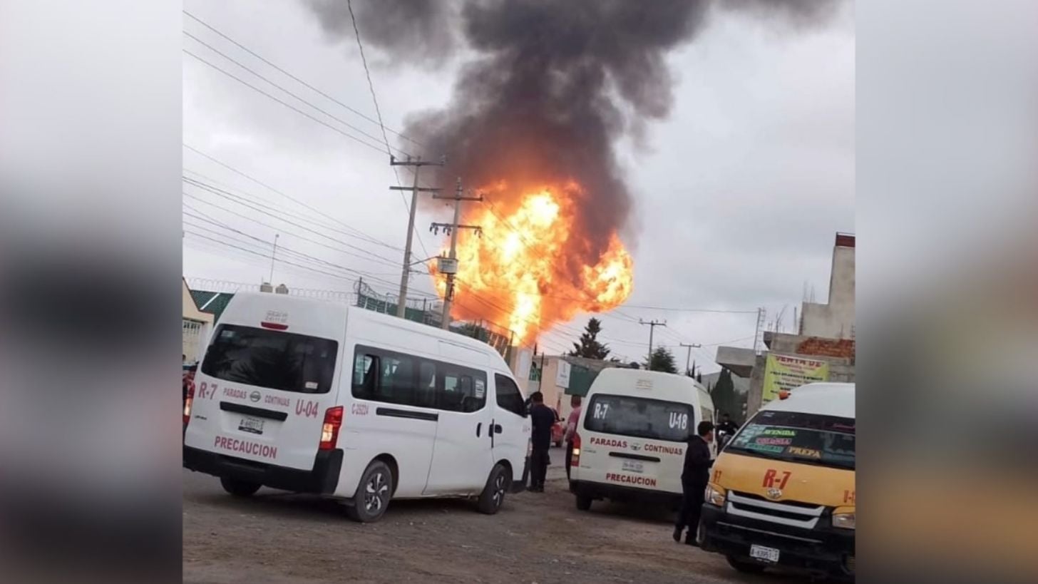 Explota pipa de Gas LP en Tepeaca; sería huachicol