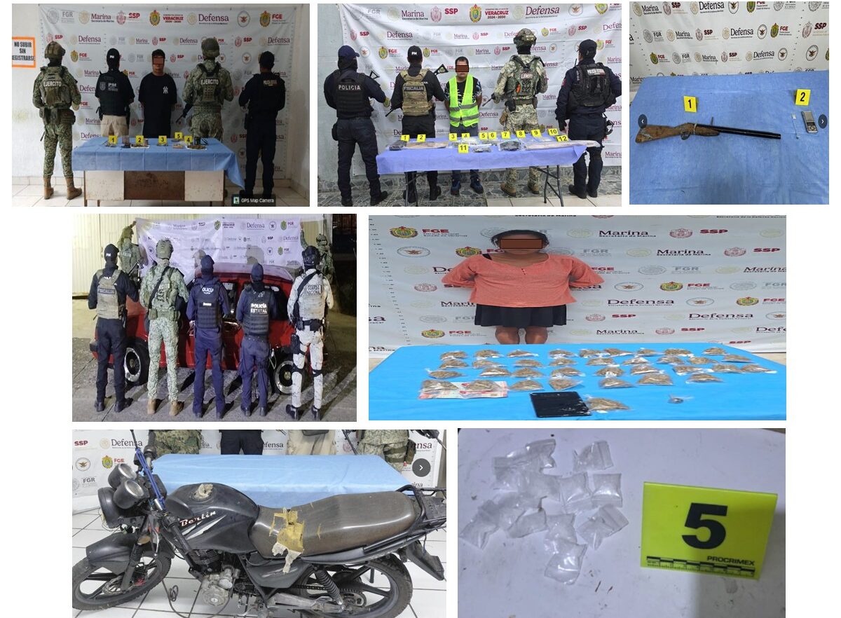 59 cateos en 39 municipios de Veracruz dejan 38 detenidos y fortalecen acciones contra el delito